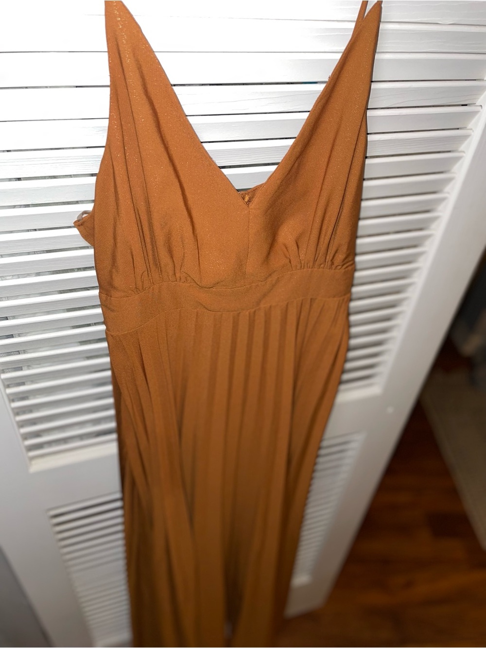 Sleeveless V-Neck Maxi Dress in Rust